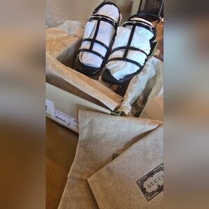 Gucci Nero Horsebit Black Sandals